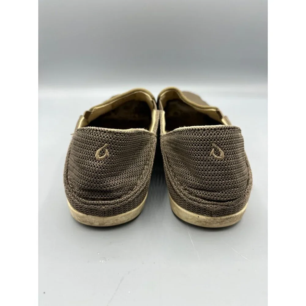 Olukai‎ Women's Waialua Mesh Loafer Shoes Size 9 Brown Casual Shoe